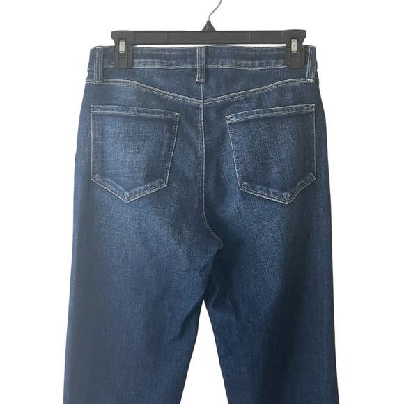 L’Agence Sera High Rise Flared Jeans Distressed Hem Med Blue Wash Women Sz 27 - Picture 4 of 6
